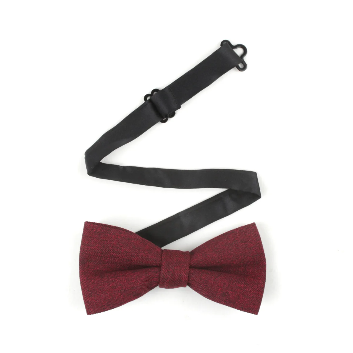 Men's Adjustable Dark Red  Vintage Bow Tie Butterfly Cravat Bowtie Tuxedo Bows Party Gift Accessories Cotton Bow Tie