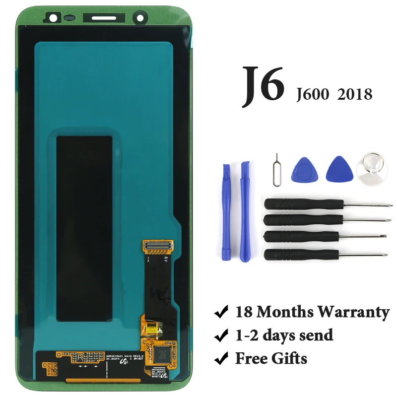 ЖК экран 5 6 дюйма для Samsung J6 2018 J600 J600F J600G дисплей с дигитайзером и сенсорным