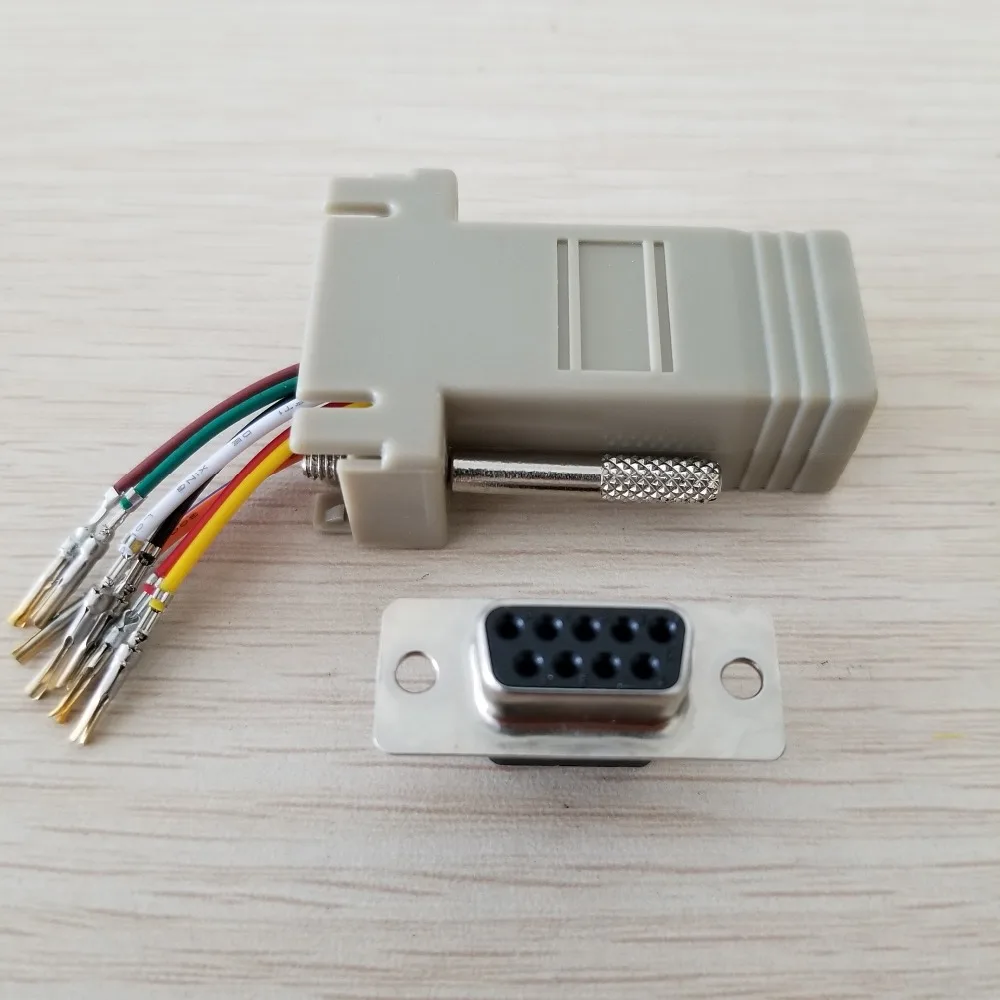1 шт. RJ45 Female to DB9 RS232 COM Port Модульный адаптер удлинитель | Компьютеры и офис