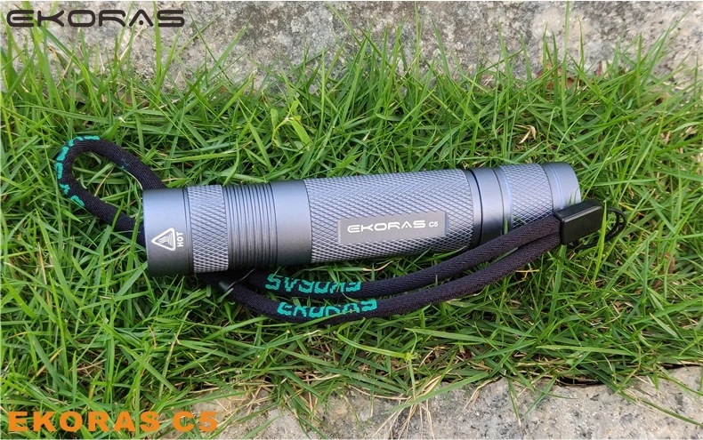Ekoras C5 V2.0 Мощный тактический светодиодный светильник 18650 Cree XML u2 1200lm фонарь светильник с двойным переключателем индикатор питания ATR