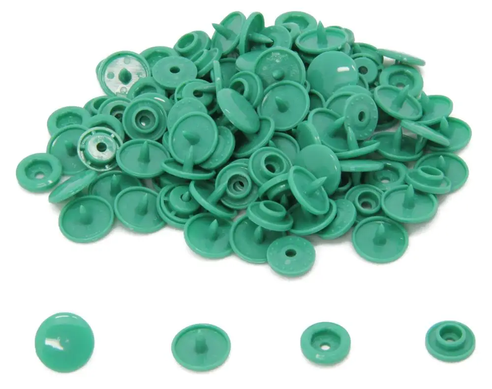 B29 - Jade Green 100 наборов-Размер 20(1/")-KAM глянцевый пластик/смолы защелки для подгузников/нагрудников/ткань/PUL - Цвет: B29 - Jade Green