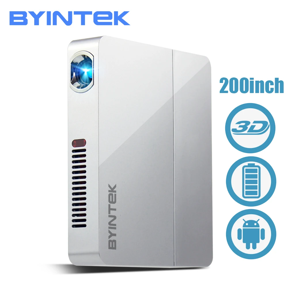 BYINTEK UFO R9 Smart Android Топ Версия wifi видео микро Портативный DLP Мини светодиодный 3D