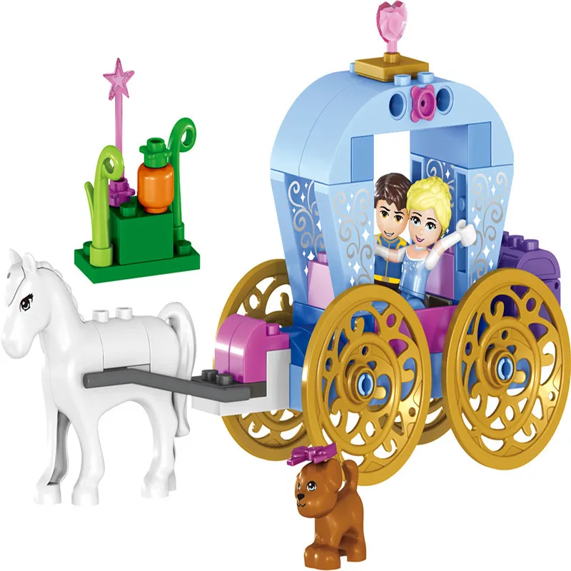 122 шт Legoings Золушки тыквы каретки игрушка детская сборки строительные блоки