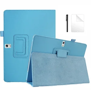 Кожаный чехол для Samsung Galaxy Tab Pro 10,1 SM-T520 SM-T521 SM-T525 чехол для Note 10,1 2014 SM-P600P601P605 чехол + Защитная пленка на экран + подставка для ручек