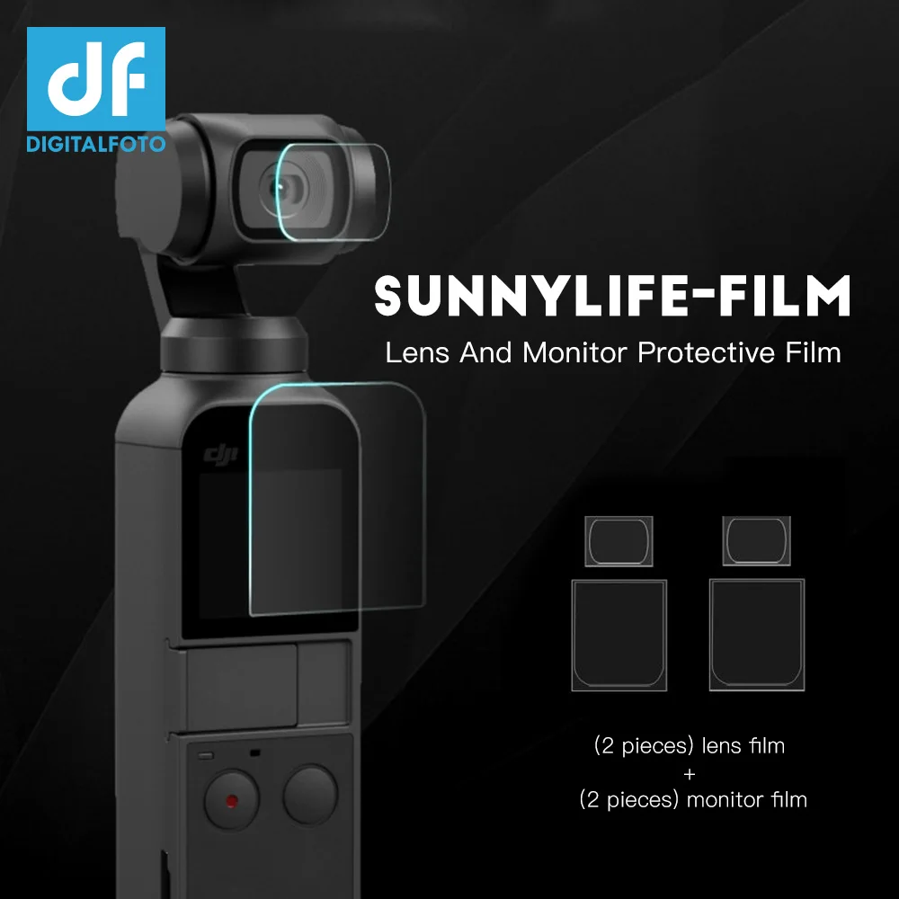 Digitalfoto 2 шт OSMO Pocket Защитная пленка для экрана + объектива DJI Protector