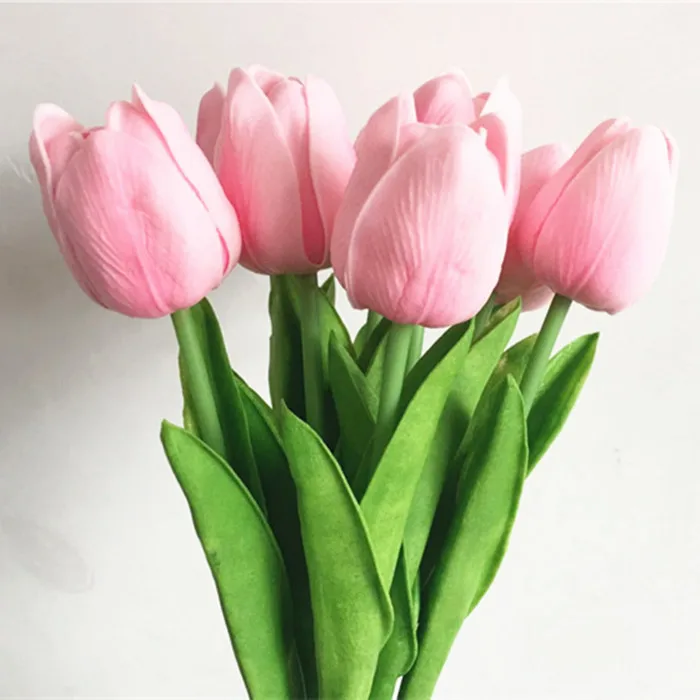 Tulip D10 Pink Высокое качество, 1 шт., красные, розовые тюльпаны, искусственный цветок, искусственная кожа, искусственный тюльпан, настоящее на ощупь, свадебные украшения, для дома, вечерние, свадебные букеты - Цвет: Tulip D10 Pink