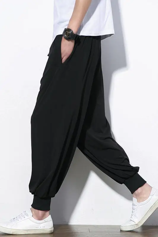 

M-2XL!!Summer chinese style vintage push-up casual pants male loose wide leg pants thin bloomers