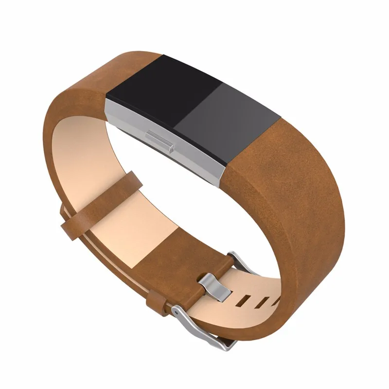 Ремешок из натуральной кожи для часов Fitbit Charge 2 регулируемый браслет в 1 с 3