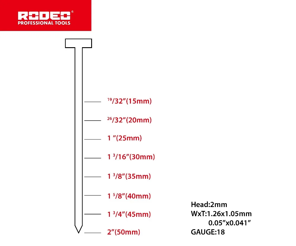 RODEO AN8302 воздушный гвоздильщик 120PSI GA18 15-50 мм маникюрные инструменты