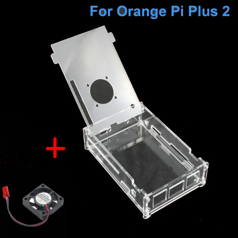 Популярный акриловый чехол с охлаждающим вентилятором для Orange Pi Plus 2 пластиковый