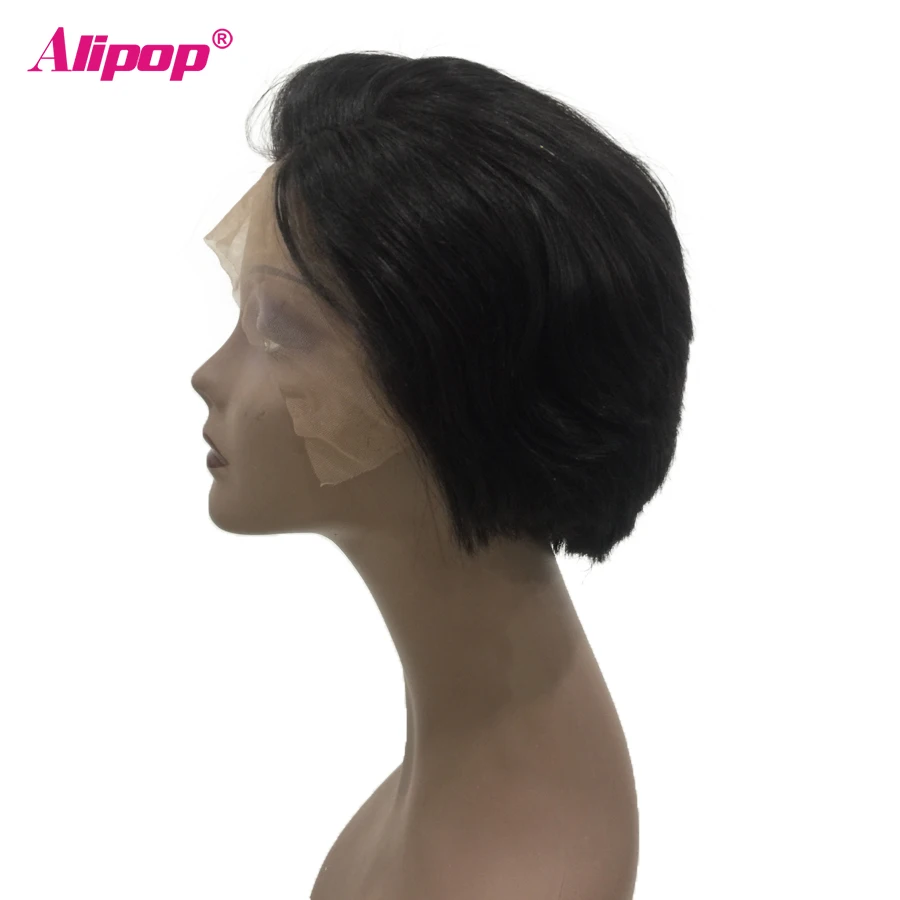 Alipop Glueless короткие человеческие волосы парики предварительно сорванные