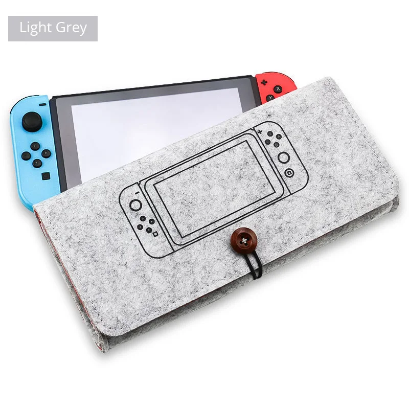 Light Grey Чехол для переноски из замши, портативный чехол, сумка для хранения аксессуаров, чехол для хранения для Nintendo, консоль для хранения 5 игровых карт - Цвет: Light Grey