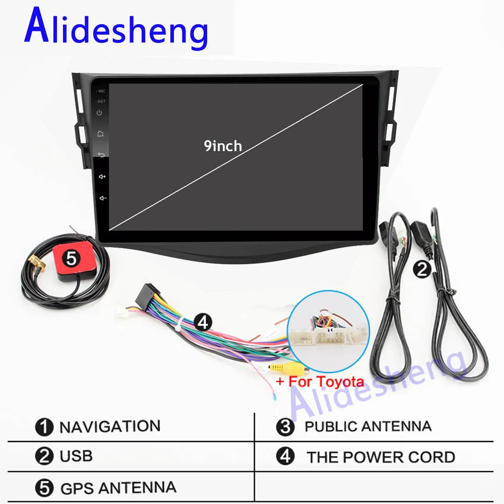 9 дюймовый 2.5D android автомобильный DVD мультимедийный плеер для Toyota RAV4 2006 2007 2008 2009 2010