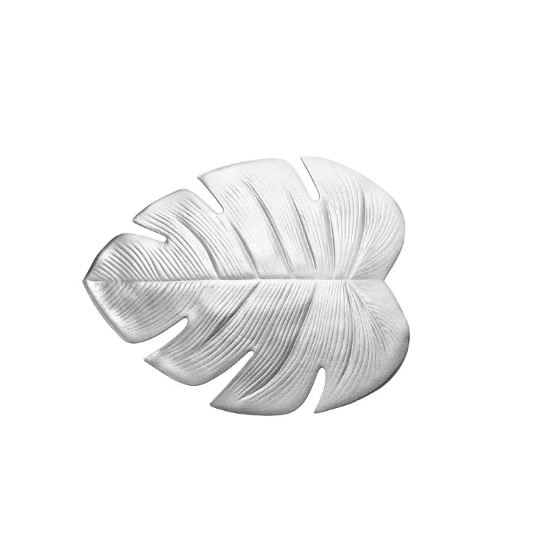 13x10cm Silver Столовые приборы для обеденного стола подставки в виде листа лотоса имитация чашка для растений кофе настольные коврики для кухни Рождественский Декор для дома - Цвет: 13x10cm Silver
