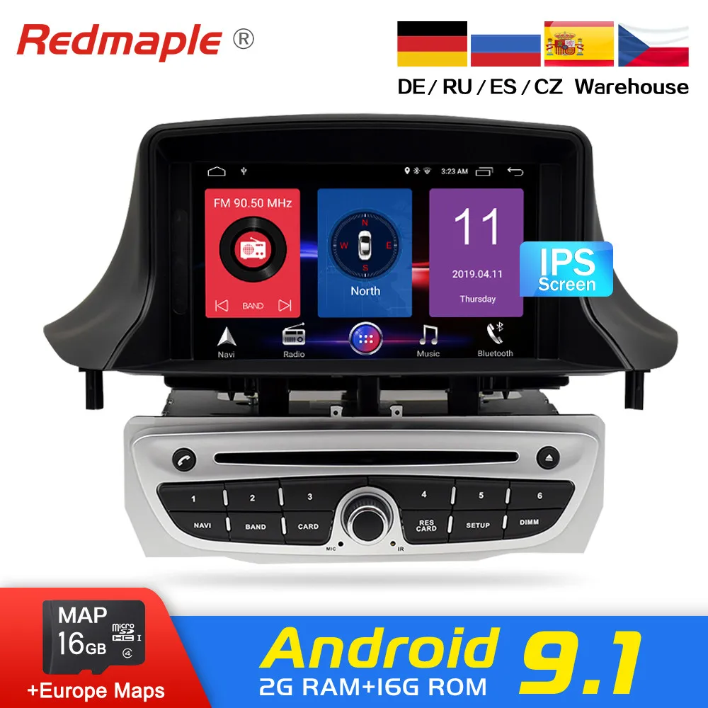 Ips Экран Android 9,0 Автомобиль Радио DVD плеер Мультимедиа Стерео для Renault Megane 3 Fluence 2009- WI-FI видео gps навигации