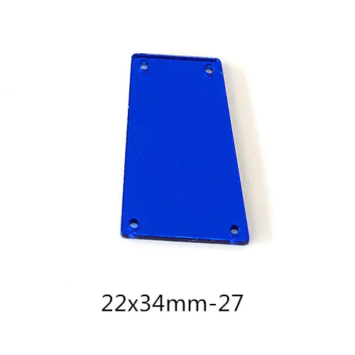 22X34mm-27 50 шт./упак. зеркало синего цвета пришить стразы акриловые нерегулярные Стразы Flatback хрустальные стразы шьют на Стразы для сумки B1027 - Цвет: 22X34mm-27