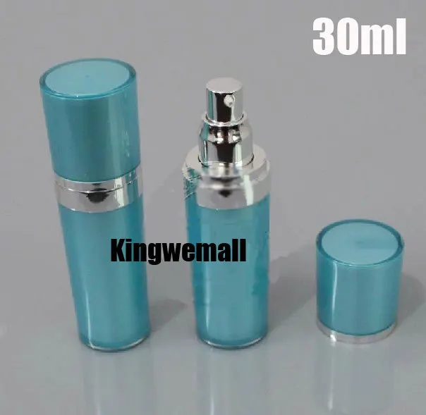 

100pcs/lot Capacity 30ml High Grade Acrylic Lotion Bottle for Cosmetic Packaging with Blue Color,Cone-shape