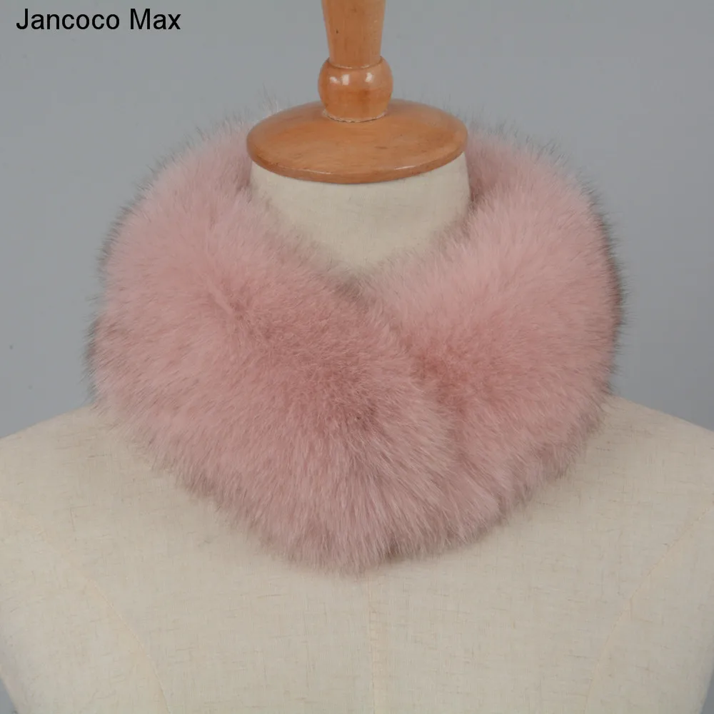 Jancoco Max натуральным лисьим мехом Магнитный шарф теплые женские зимние шали Крытый Мода Прекрасный глушители Новое поступление S7191