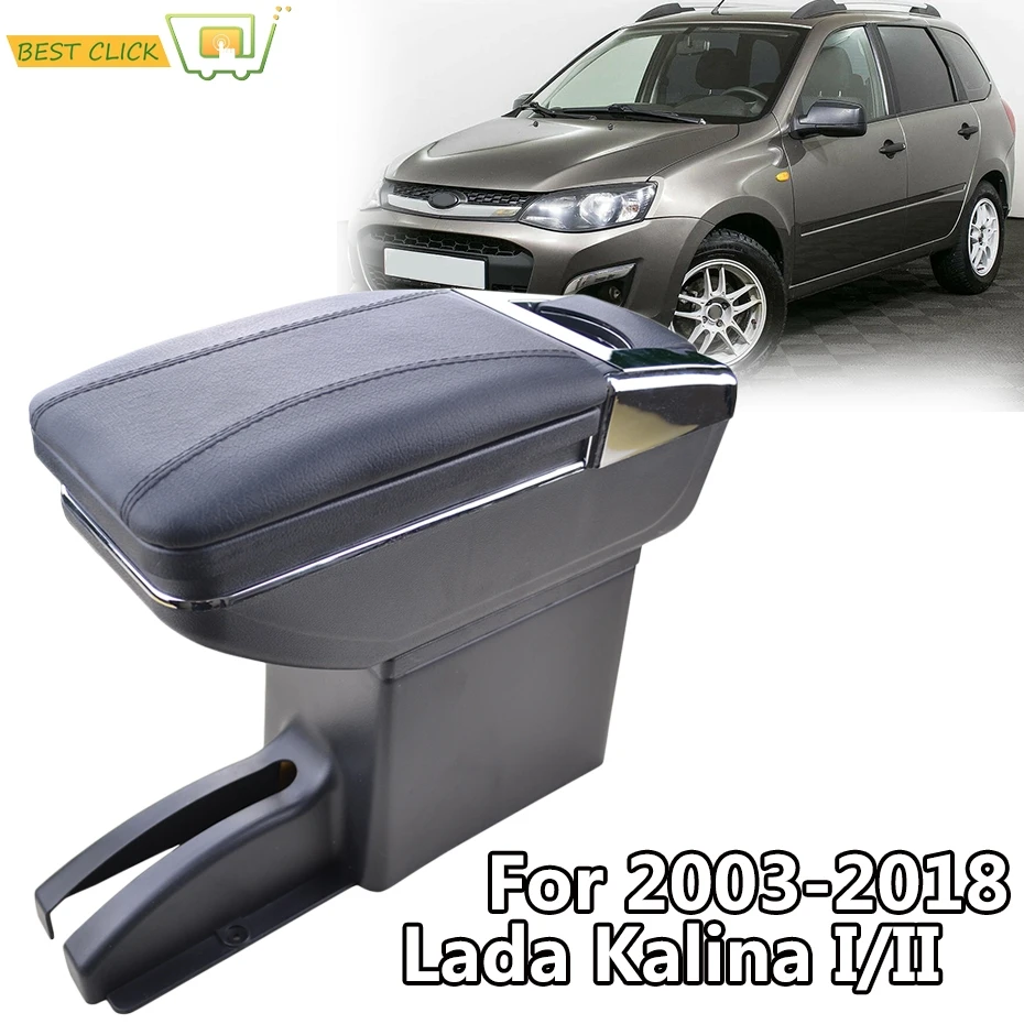 Car Armrest Arm Rest Rotatable For Lada Granta 2012 2013 2014 2015 2016 2017 2018 Kalina Center Centre Console Storage Box