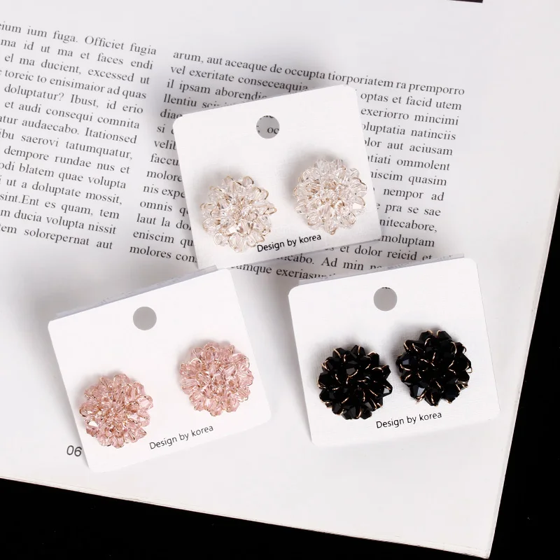 Серьги женские сережки с искусственным кристаллом Длинные корейские серьги