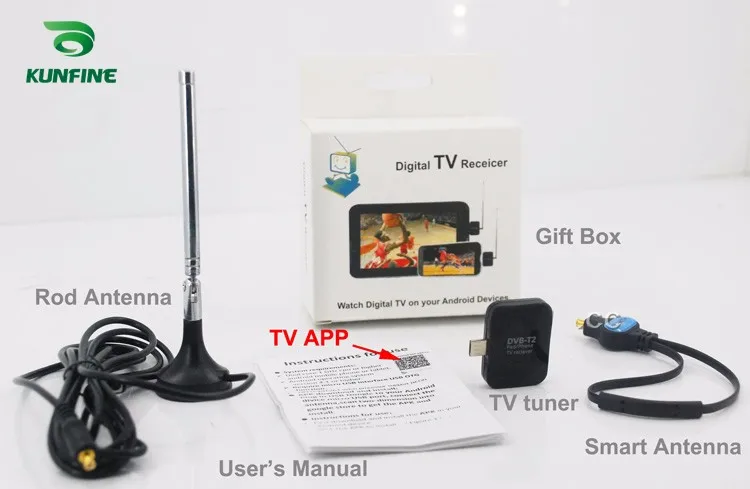 Micro USB OTG антенна цифровой сигнал DVB T для T2 ТВ тюнер приемник Android мобильный телефон