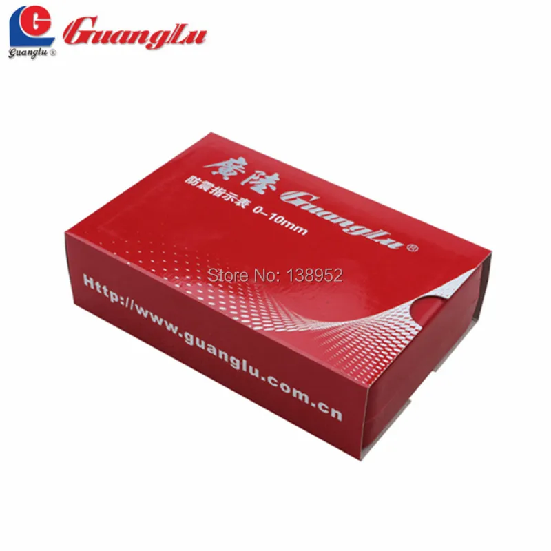 Guanglu бренд 0-10 мм 0 01 Индикатор циферблата ударопрочный измерительный прибор с