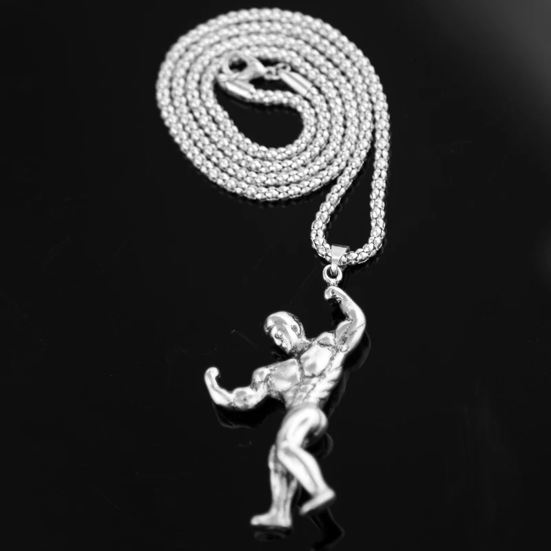 Кулон в форме гири для мужчин бодибилдинг тренажерный зал вес Кроссфит ожерелье