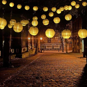 Гирлянда с шариками, водонепроницаемая лента с 102030 светодиодами, для внутреннего дворика, вечеринки, свадьбы, Рождества, с солнечной батареей