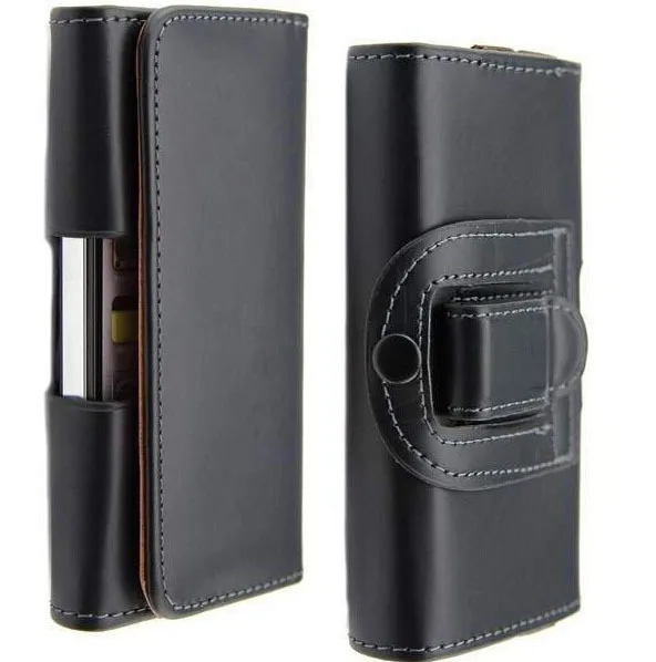 Black Leather Belt Clip Pouch Cover Case For iPhone 6 Plus 5.5&quot LG G3 G4 Samsung Galaxy Note 2 3 4 Oneplus One Xiaomi Redmi |