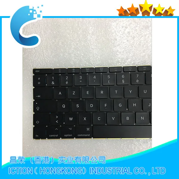 Оригинальная новая клавиатура A1534 AZERTY 2015 2016 2017 лет для Apple Macbook 12 дюймов