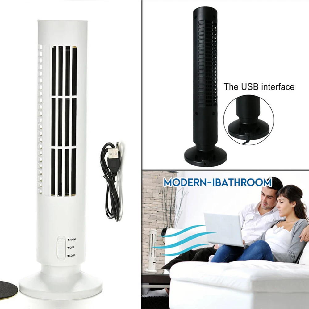 2 киосков мини Bladeless башня вентилятор USB Настольный вертикальный портативный