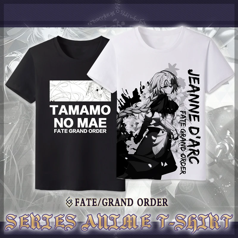 

Anime JK FGO Fate Grand Order Jeanne d'Arc Tamamo no Mae Cosplay Shirt Joan of Arc T-Shirts Tops Tee Women Men tshirt t shirt