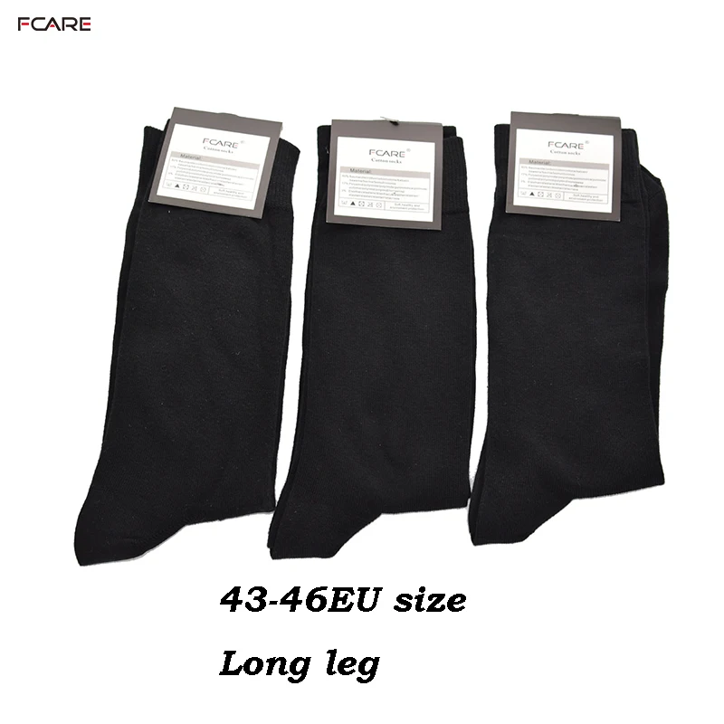 Fcare/10 шт. = 5 пар длинные черные носки из чесаного хлопка деловые calze uomo lunghe chaussette homme