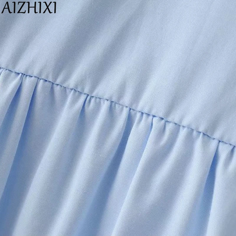 Aizhixi Для женщин Sexy V Средства ухода за кожей Шеи плиссированное платье Back Cut Out