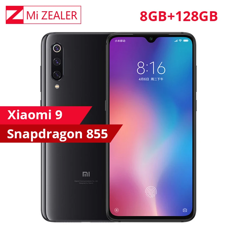 Xiaomi mi 9 мобильный телефон 8 Гб оперативная память 128 Встроенная Snapdragon 855 Octa Core 48MP