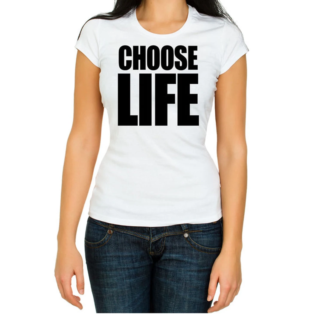 2018 летние модные женские туфли Choose Life футболка Дамы Джордж Michael необычные