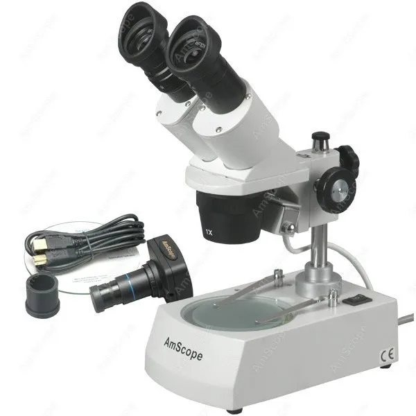 

Forward Stereo Microscope--AmScope Supplies 20X-40X-80X Forward Stereo Microscope + 3MP Digital Camera