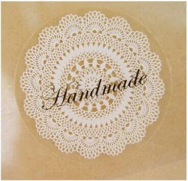 

80pcs/lot vintage White lace and transparent Gilding style Sealing sticker DIY Gifts posted Baking Decoration label