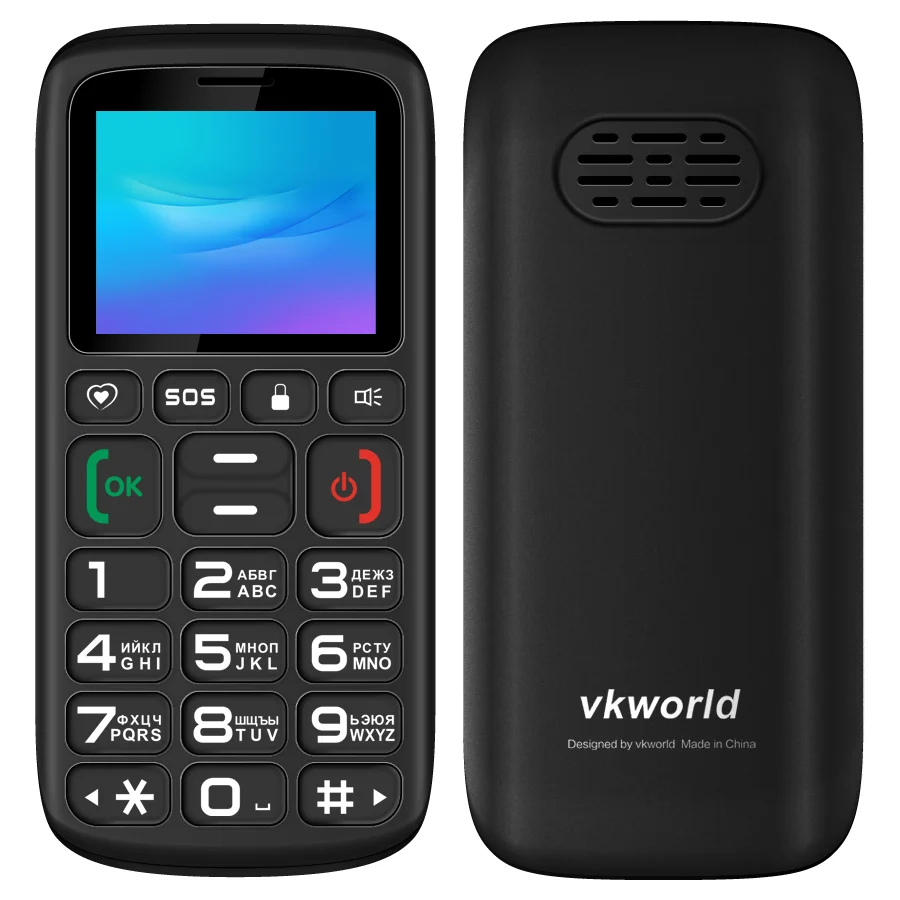 VKworld Z3 старший телефон 1,77 дюйма 1000 mAh Батарея фонарик SOS FM русский Английская литература клавиатура Dual SIM 2G мобильный телефон