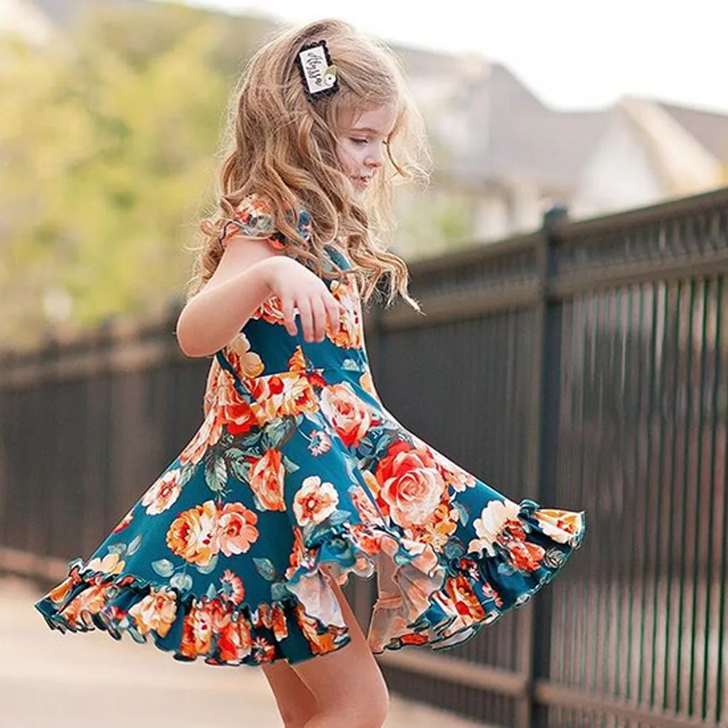 2021 летние праздничные платья для принцесс девочек малышей детей с рюшами