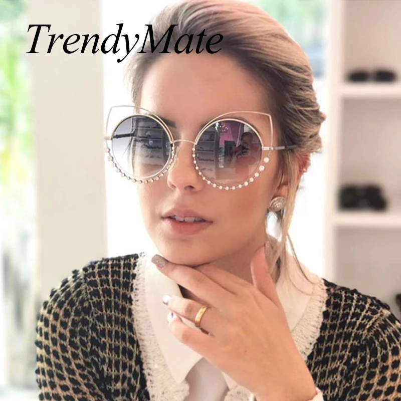 Очки солнцезащитные женские в винтажном стиле с заклепками 2018 м|sun glasses female|sunglasses