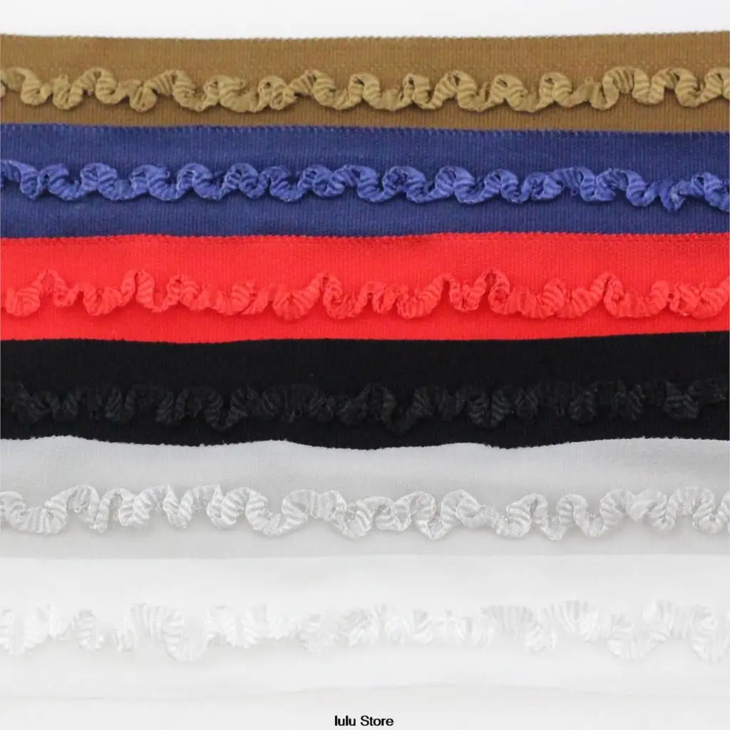 Лента эластичная однотонная с оборками 5/8 дюйма 16 мм 50 ярдов|elastic ribbon|ribbon handmaderibbon
