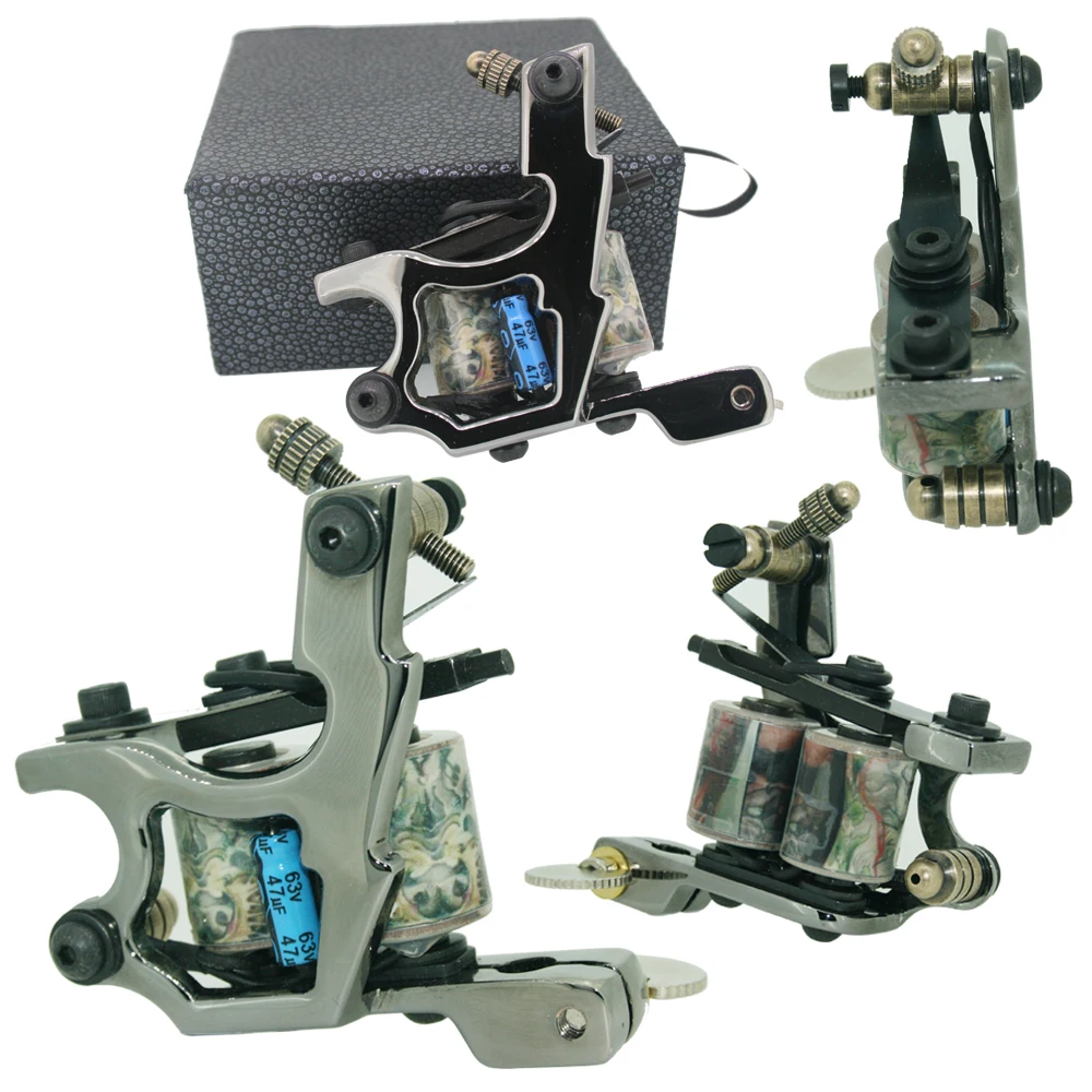 

High Strength Stable Working Speed Black Pig Iron Coils High Rotating Speed Tattoo Machine Shader Guns Body Art