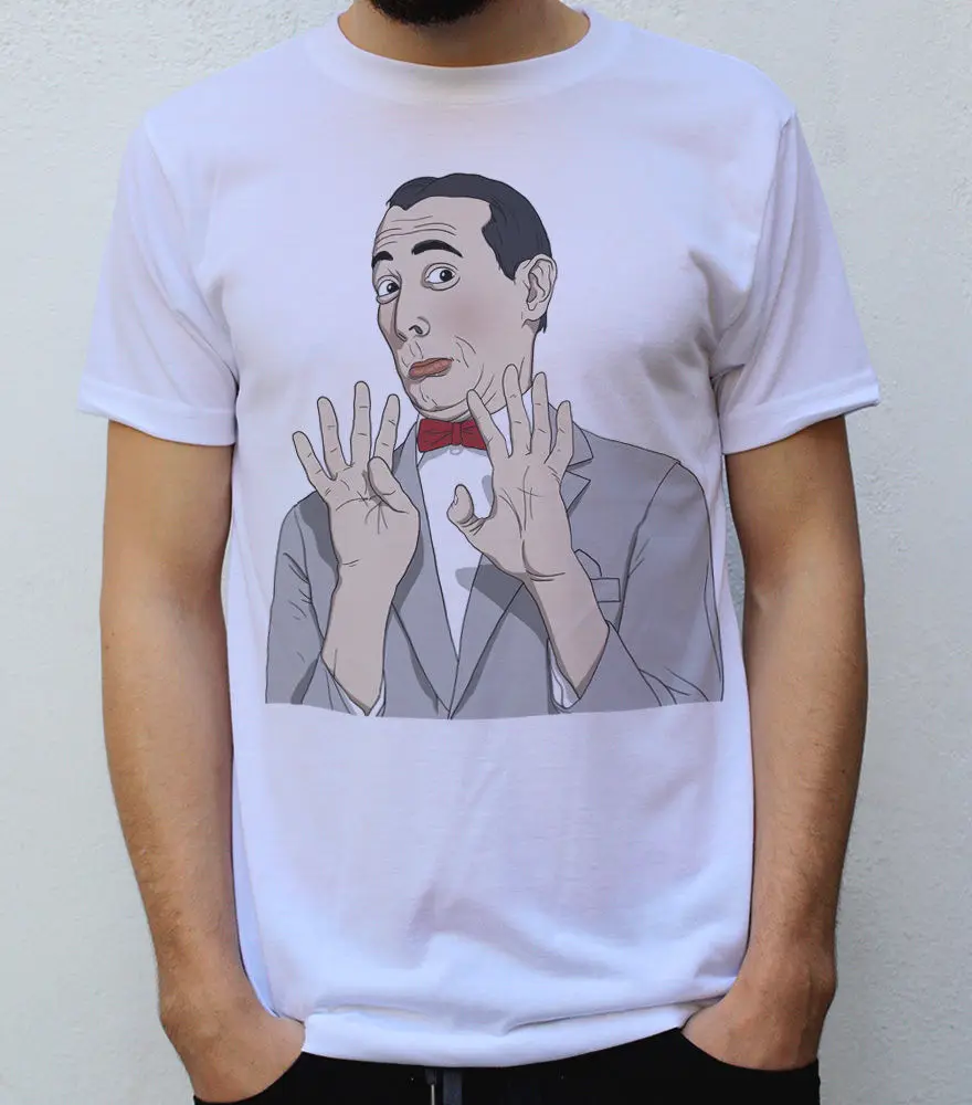 Pee Wee Herman футболка дизайнерская Модная стильная мужская в стиле хип-хоп 100% хлопок