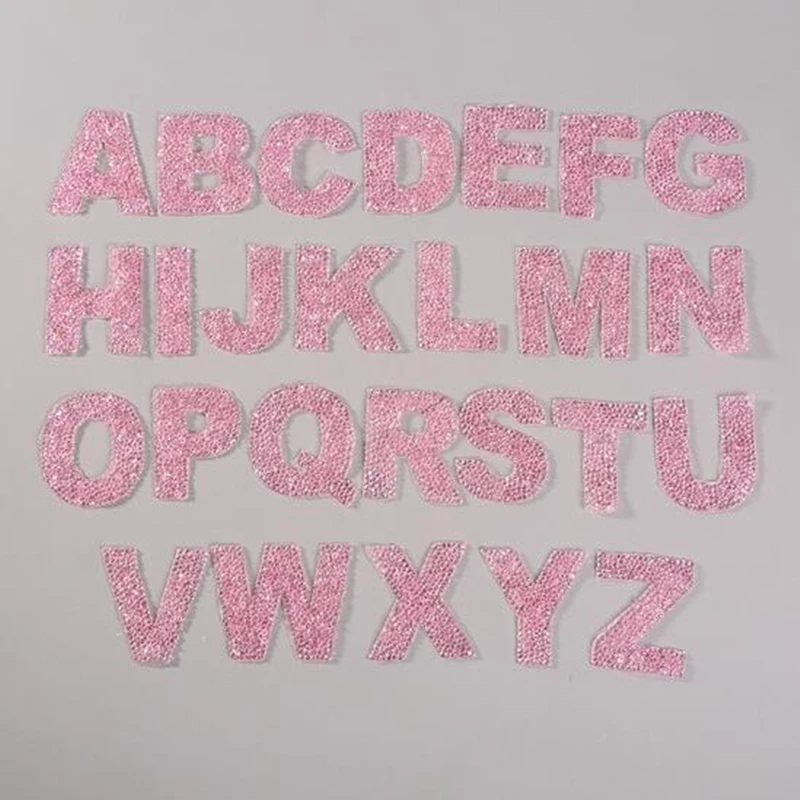 A-Z, 1 шт., стразы, Английский алфавит, буквы, Смешанная вышивка, железная нашивка для одежды, значок, паста для одежды, сумки, штаны, обувь