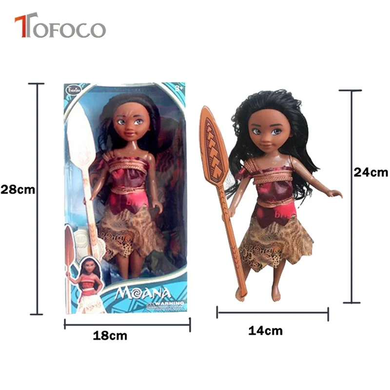 TOFOCO 24 см кавайные подвижные куклы в виде Моаны игрушки модельная коробка