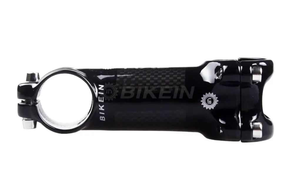 Bikein Сверхлегкий 130 г Глянцевая Дорожный велосипед стволовых Велоспорт Mountain Велосипедный вынос руля 3 К углерода+ алюминий для 31.8 мм Запчасти для велосипедов