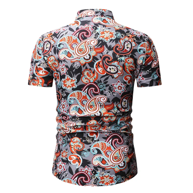 Мужская хипстерская Классическая рубашка с принтом пейсли новая гавайская