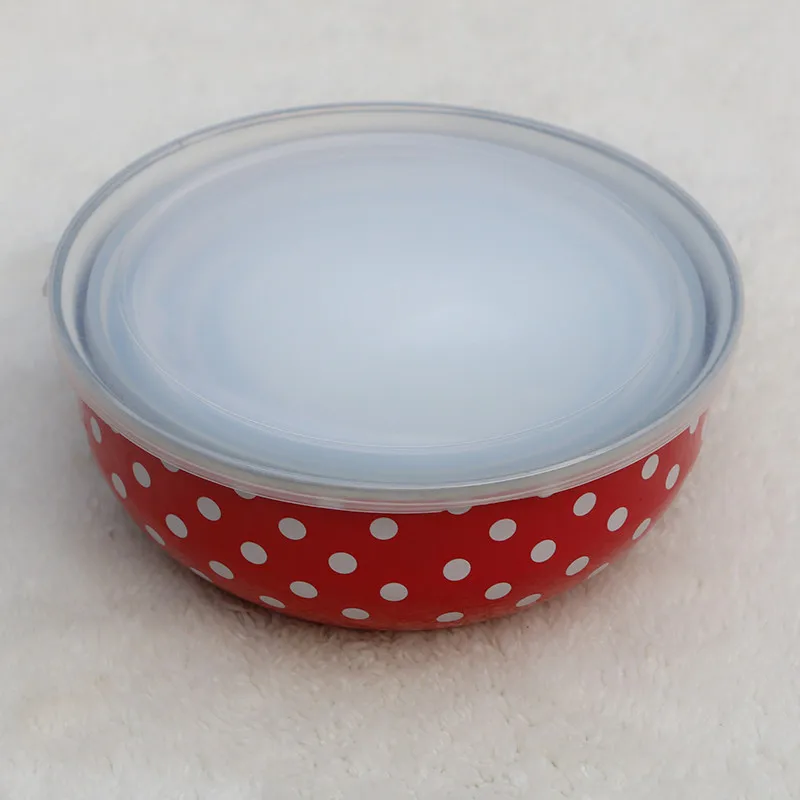 Эмалированные миски для дома супа лапши детские закуски с крышками свежие