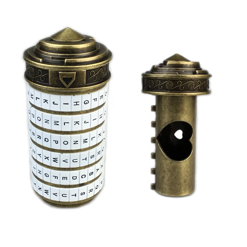 Leonardo DaVinci кодовые игрушки металлические замки-криптекс свадебные подарки подарок на день Святого Валентина письмо пароль побега камерный реквизит